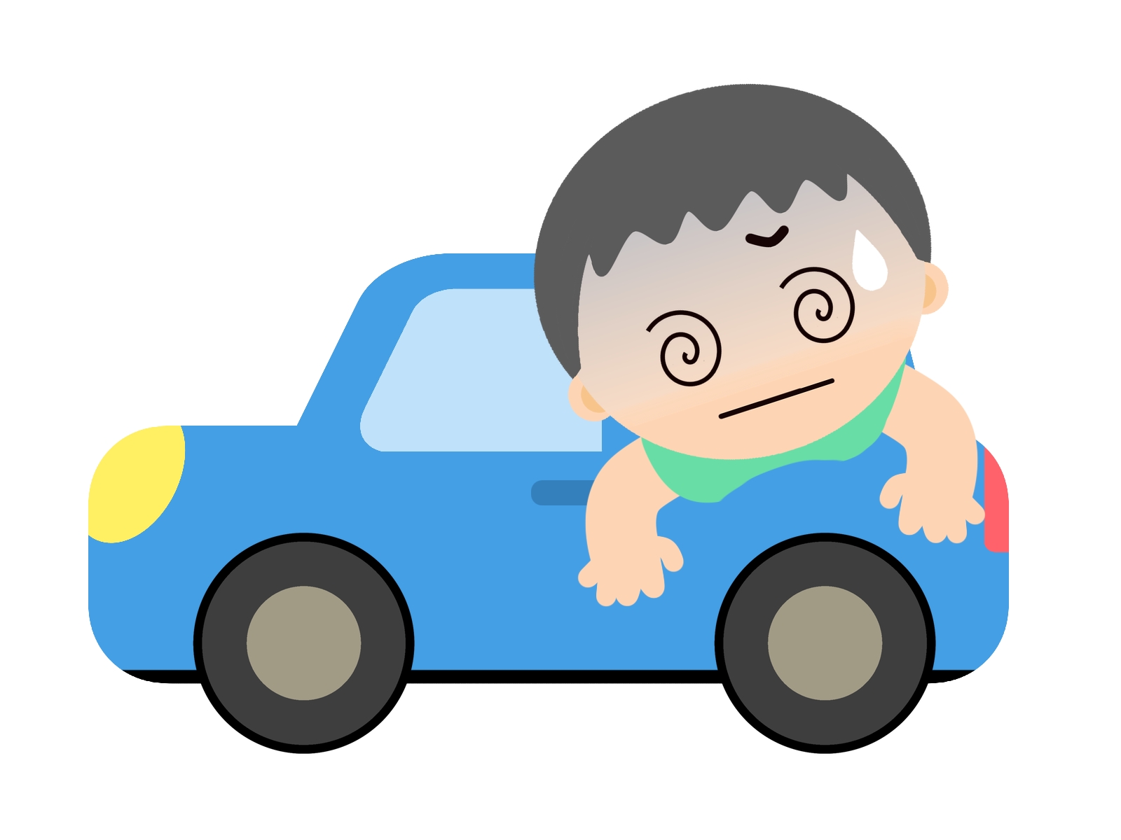 車内で子供が嘔吐